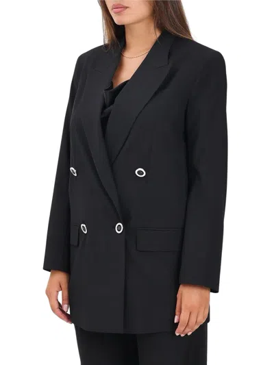 Armani Exchange Black Polyester-blend Double-breasted Blazer