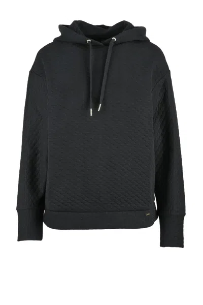 Armani Exchange Black Quilted Hooded Hoodie