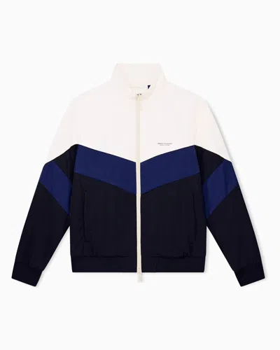 Armani Exchange Blouson Jacket In Nylon In Blue