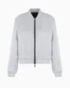 Armani Exchange Zip-up Bomber Jacket In Silver