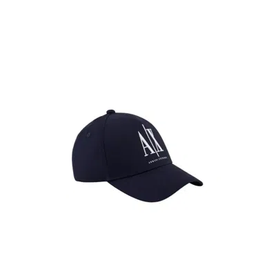 Armani Exchange Blue Cotton Caps Baseball Hat In Gold