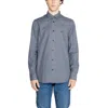 Armani Exchange Blue Cotton Men's Shirt In Blue