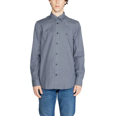 Armani Exchange Blue Cotton Men's Shirt