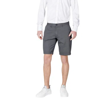 Armani Exchange Blue Cotton Short In Gray