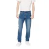 Armani Exchange Blue Cotton Skinny Jean In Blue