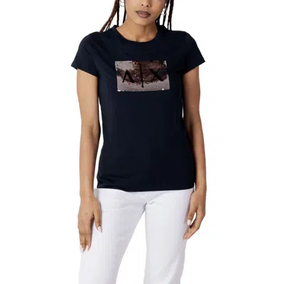 Armani Exchange Blue Cotton T-shirt