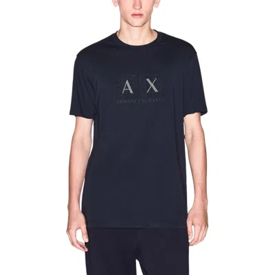 Armani Exchange Rhinestone-embellished T-shirt In Black