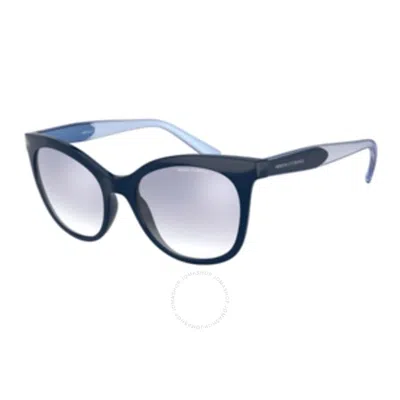Armani Exchange Blue Gradient Mirror Cat Eye Sunglasses Ax4094sf 83027b54
