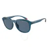 Armani Exchange Men's 54mm Shiny Transparent Blue Sunglasses
