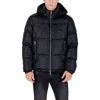 Armani Exchange Blue Polyamide Men's Coat In Blue