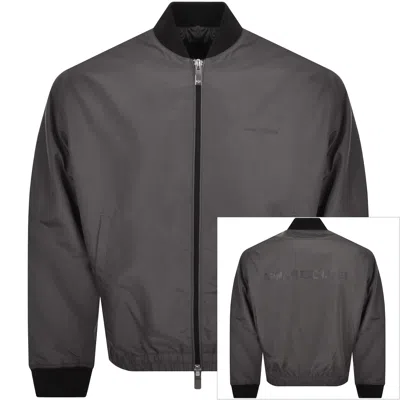 Armani Exchange Bomber Jacket Grey In Black