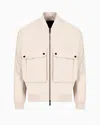 Armani Exchange Bomber With Maxi Pockets In Beige