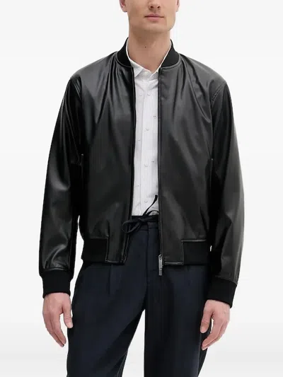 Armani Exchange Bomber Zip-fastening Jacket In Black