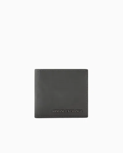 Armani Exchange Book Wallet In Resistant Material In Black