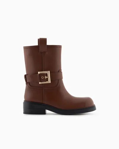 Armani Exchange Booties In Brown