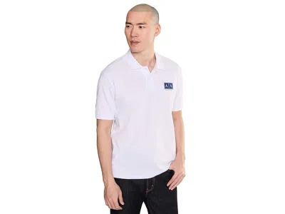Armani Exchange Box Logo Polo Men's Clothing White: Md