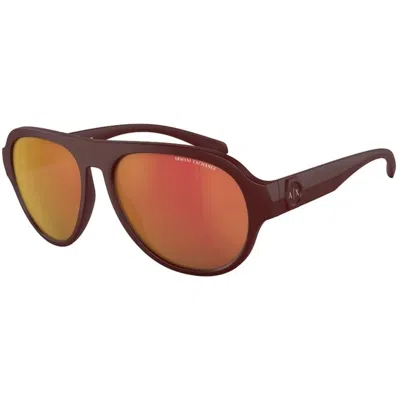 Armani Exchange Brown Acetate Sunglasses In Multi