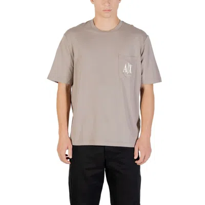 Armani Exchange Brown Cotton Sportswear In Gray