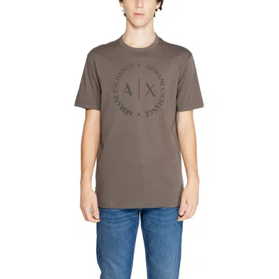Armani Exchange Brown Cotton T-shirt