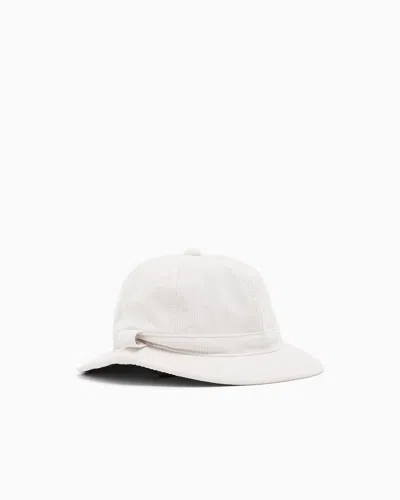 Armani Exchange Bucket Hat In Corduroy In Beige