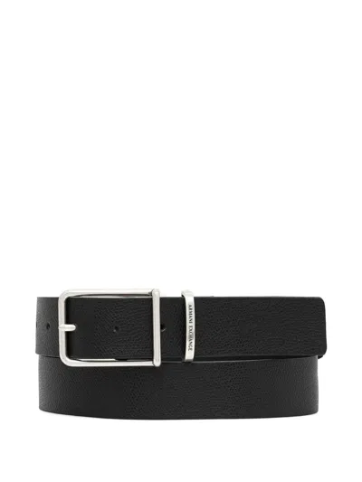 Armani Exchange Buckle Belt In Black