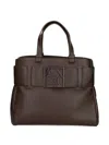 Armani Exchange Buckle-detail Tote Bag In Brown