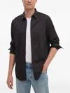 Armani Exchange Regular Fit Cotton Jacquard Shirt In Black