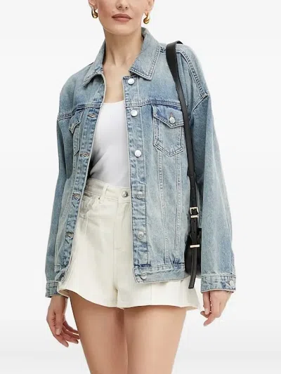 Armani Exchange Button-fastening Denim Jacket In Black