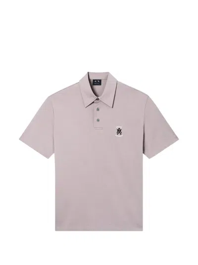 Armani Exchange Button Polo Shirt In Pink