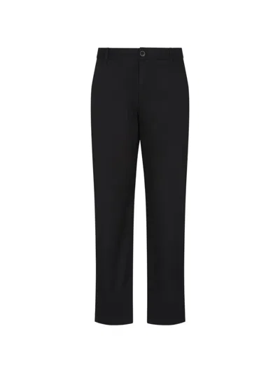 Armani Exchange Button Trousers In Black