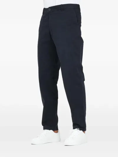 Armani Exchange Button Trousers In Blue