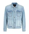 Armani Exchange Button-up Denim Jacket In Blue