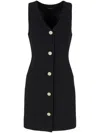 Armani Exchange Button-up Sleeveless Dress In Black