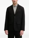Armani Exchange Buttoned Blazer In Black