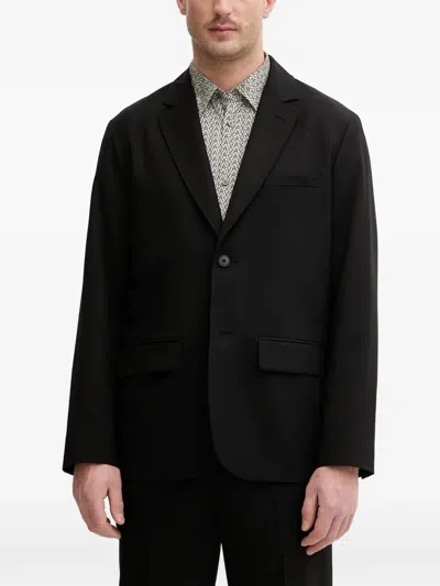 Armani Exchange Buttoned Blazer In Black