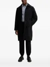 Armani Exchange Buttoned Coat In Black