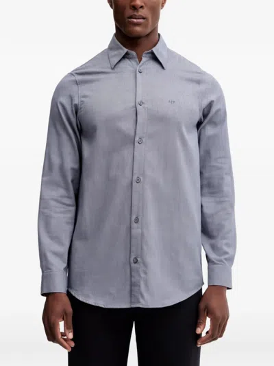 Armani Exchange Buttoned Shirt In Blue