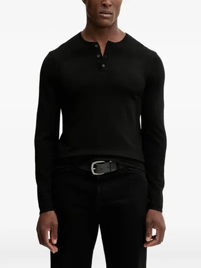 Armani Exchange Buttoned Sweater In Black