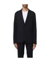 Armani Exchange Buttoned-up Single-breasted Blazer In Black