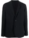 Armani Exchange Buttoned-up Single-breasted Blazer In Blau
