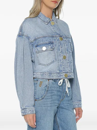 Armani Exchange Button-up Denim Jacket In Blue