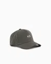 Armani Exchange Cap With Visor And Embroidered Logo In Green