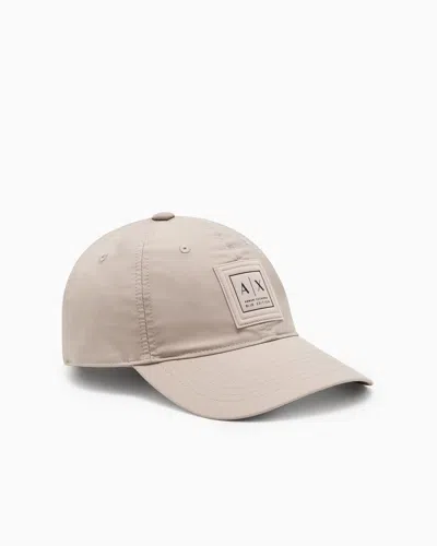 Armani Exchange Cap With Visor And Logo In Neutral