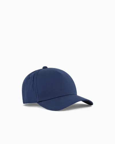 Armani Exchange Cap With Visor And Logo Label In Blue