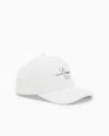 Armani Exchange Cap With Visor And Logo In White