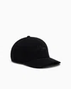 Armani Exchange Asv Faded Cotton Peaked Cap In Black