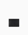 Armani Exchange Card Holder Made Of Recycled Material With Embossed Logo Writing In Black
