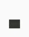 Armani Exchange Card Holder Made Of Recycled Material With Embossed Logo Writing In Grey