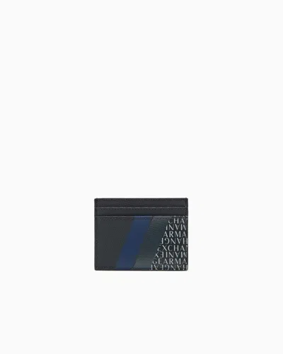 Armani Exchange Card Holder With Monogram And Stripes