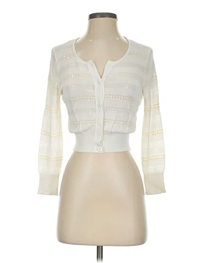 Pre-owned Armani Exchange Cardigan Sweater In Ivory